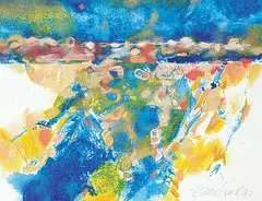 George Bruce Head, Los Cabos [Basa Strip], 1997, acrylic on paper