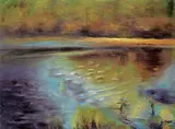 Barbara Milne, Interval - Bayou, 1999, oil on wood board