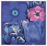 Lowell Nesbitt, Untitled - Purple Tulips #121/200, 1980, colour silkscreen on paper