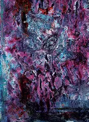 James D. Ulrich, Untitled - Very Berry Abstract, 2008, acrylic on wood board