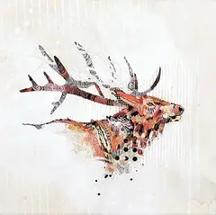 Samantha Walrod, Competitive Display: Cool, 2015, mixed media on wood panel