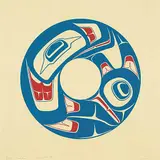 Robert Davidson, Sea Monster #22/258, 1976, colour silkscreen on paper