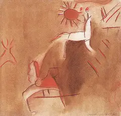 Joane Cardinal-Schubert, Untitled - Sun Rider, 1980, pastel on paper
