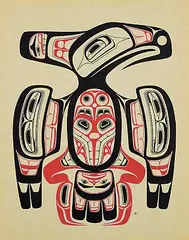 Thunderbird by Robert Davidson, 1970, colour silkscreen on paper, sold Sep 2022