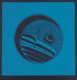 Robert Davidson, Moon [Green on Black] #223/364, 1976, silkscreen on paper