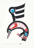 Ben Houstie, Hummingbird, 1987, acrylic on paper