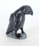 Mosesie Iquludjuak, Untitled - Black Bird, 1983, black stone carving