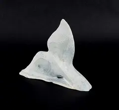 Esa Kripanik, Untitled - Whale Tail, light grey stone carving