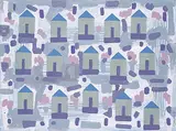 George Littlechild, Reserve Housing, 1986, acrylic on paper