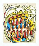 Daphne Odjig, Tribute to Courage #25/60, 1978, colour silkscreen on paper