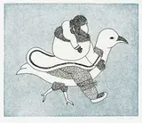 Mary Pudlat, Riding on a Bird #19/25, 1980, colour etching on paper