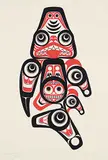 Bill Reid, Haida Dogfish #161/450, 1972, colour silkscreen on paper