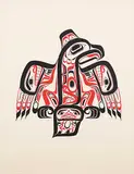 Bill Reid, Haida Eagle - Gut #83/195, 1978, colour silkscreen on paper
