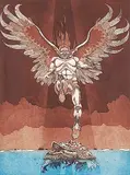 Tim Restoule, Thunderbird Man #7/50, colour etching on paper