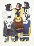Pitaloosie Saila, Four Generations #25/50, 1998, colour lithograph on paper