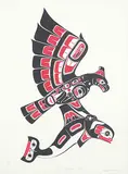 Richard Shorty, Thunder Bird and Killer Whale #256/500, 1988, colour silkscreen on paper