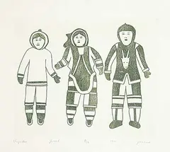 Jamasie Teevee, Playmates #8/50, 1970, etching on paper
