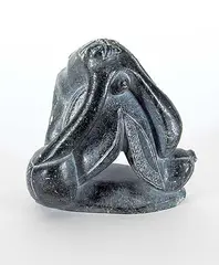 Levi Smith, Untitled - Animal Forms, dark grey stone carving