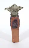 Edward Drahanchuk, Untitled - Tall Vase with Blooming Opening, partially glazed ceramic