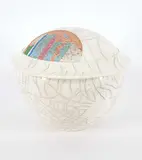 Peter Powning, Untitled - Crackle Glaze Bowl with Lid, 1988, glazed ceramic