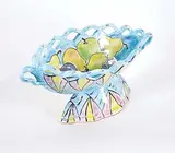 Carol and Richard Selfridge, Untitled - Fruits and Nude Bowl, 1989, glazed painted ceramic