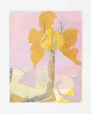 Azadeh Elmizadeh, Snake Flower, 2020, oil with collage on paper