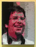 Harley Morman, Anthony, 2008, acrylic yarn on plastic canvas