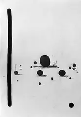 Zin Taylor, Forms Arranged On A Field [Letterhead #1], 2019, graphite on printed paper