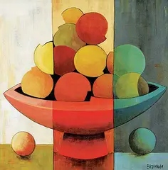 Constance Bachmann, Morning, Noon and Night, acrylic on canvas