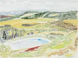 Barbara Ballachey, Pond Below Leighton Centre, 1984, gouache on paper