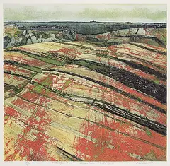 Ed Bartram, Rock Scape #1, Precambrian Shield Series #42/70, 1979, colour etching on paper