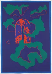 Anthony Benjamin, Untitled - Upside Down U #6/30, 1969, colour silkscreen on paper