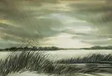 Stanford Earl Blodgett, Untitled - Storm on the Water, watercolour on paper