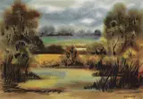 Stanford Earl Blodgett, Untitled - Foggy Pond, 1964, watercolour on paper