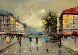 Antoine - After Blanchard, Untitled - Rainy Day, oil on canvas