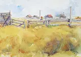 Joan Fitt, Untitled - Alberta Farm, watercolour on paper
