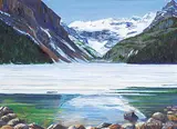 Judith E. Hall, Spring Thaw - Lake Louise, 1980, acrylic on canvas