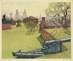 Nicholas Hornyansky, Old Fort York [1794-1943] #12/150, colour etching on paper