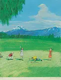 William Kurelek, Untitled - The Last Putt #209/225, 1977, photolithographic reproduction on paper