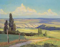 Lloyd C. Laverick, Untitled - Soft Summer Sunday, oil on canvas