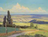 Lloyd C. Laverick, Untitled - Soft Summer Sunday, oil on canvas