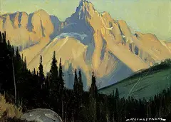 Matt Lindstrom, Cathedral Peak B.C., 1963, oil on paper board
