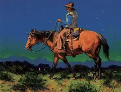 Coming Home by Harold Lloyd Lyon, oil on wood board, sold May 2022
