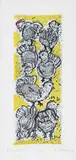 Dora Helen Mackie, Chickens #1/50, colour etching on paper