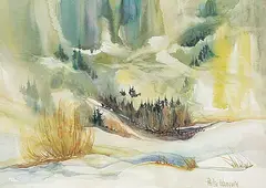 Phyllis Margolin, Untitled - Mountain Thaw, watercolour on paper