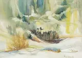 Phyllis Margolin, Untitled - Mountain Thaw, watercolour on paper