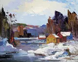 Geza Marich, Untitled - Cottages in Winter