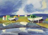 Doris Jean McCarthy, Renews Nfld., 1984, watercolour on paper