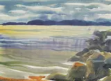 Doris Jean McCarthy, Untitled - Coastal Rocks, watercolour on paper