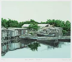 Ken Pattern, Kali Muara - Jakarta #8/70, 1995, colour lithograph on paper